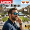 Lenovo 8K AI Smart Glasses Interaction With Camera Photo Video Record Translation Music Bluetooth Call Smart Sunglasses New