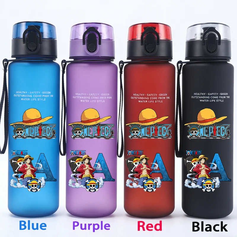 650ML One Piece Water Cup Boys & Girls Portable Drop-proof Outdoor Fitness Jug Luffy Zoro Frosted Men Sports Water Bottle Gift